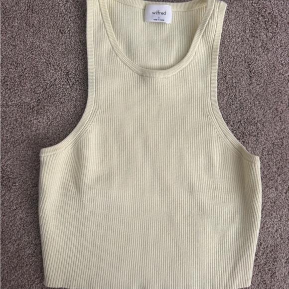 Wilfred | Tops | Wilfred Yellow Ribbed Tank Top | Poshmark